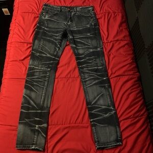 Gray/Black Denim Jeans